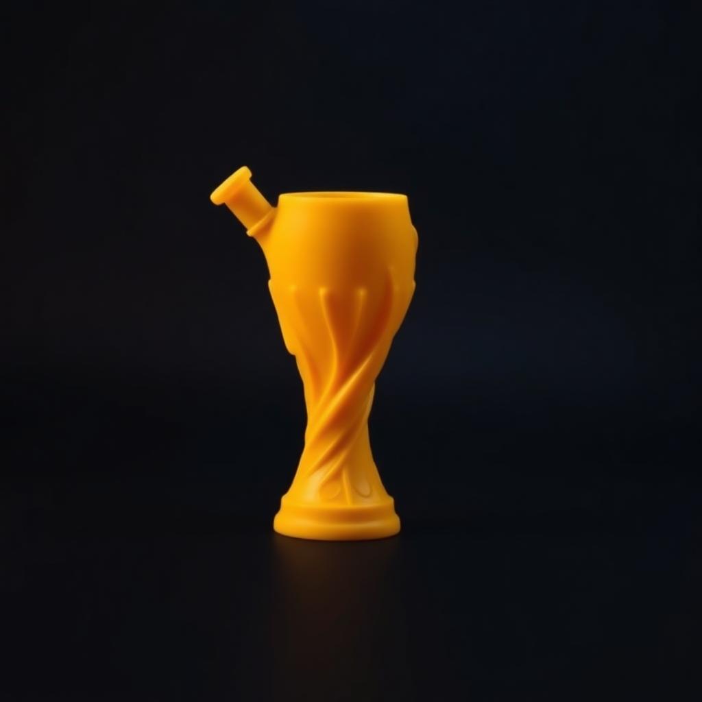 Lit Silicone World Cup Trophy Water Pipe